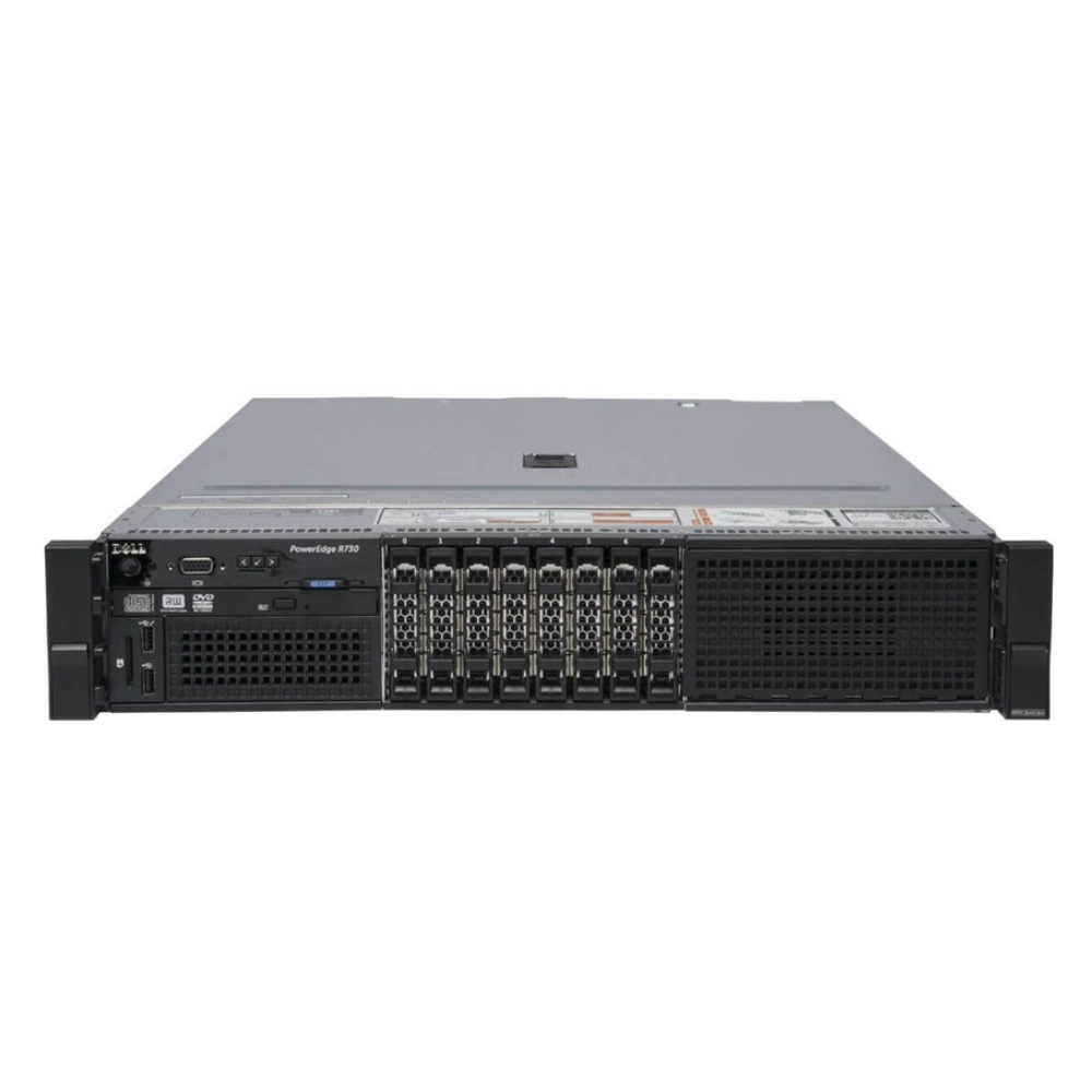 DELL Server R730, 2x E5-2630L v3, 32GB, 2x 750W, 8x 2.5", H730, REF SQ